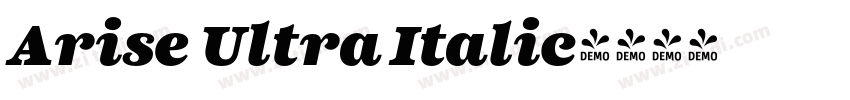 Arise Ultra Italic字体转换